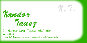 nandor tausz business card